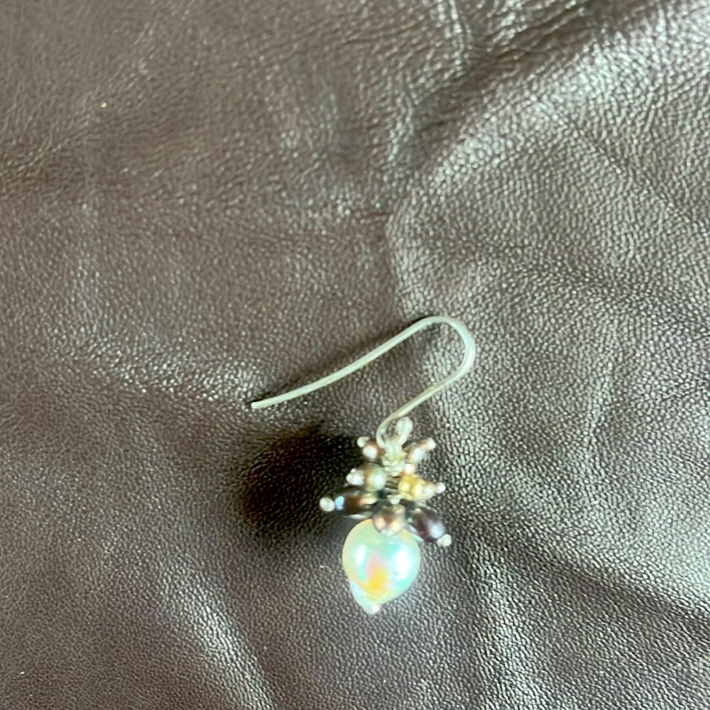 Pearl cluster Single earring